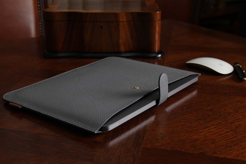 Atelier/C  'SLIM' Leather Sleeve for MacBook Pro 14 inch  'STONE'