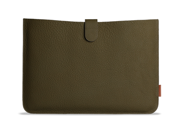 Atelier/C  'SLIM' Leather Sleeve for MacBook Pro 14 inch  'OLIVE'