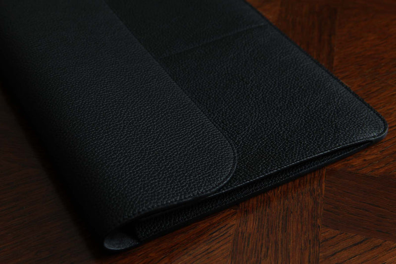 Atelier/C 'FLAP' Leather Hand Bag for MacBook 13 & 14 inch 'NOIR'