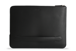 Earth/C 'Zip Folio' Leather Hand Bag for MacBook 13 inch & 14 inch  'NOIR'