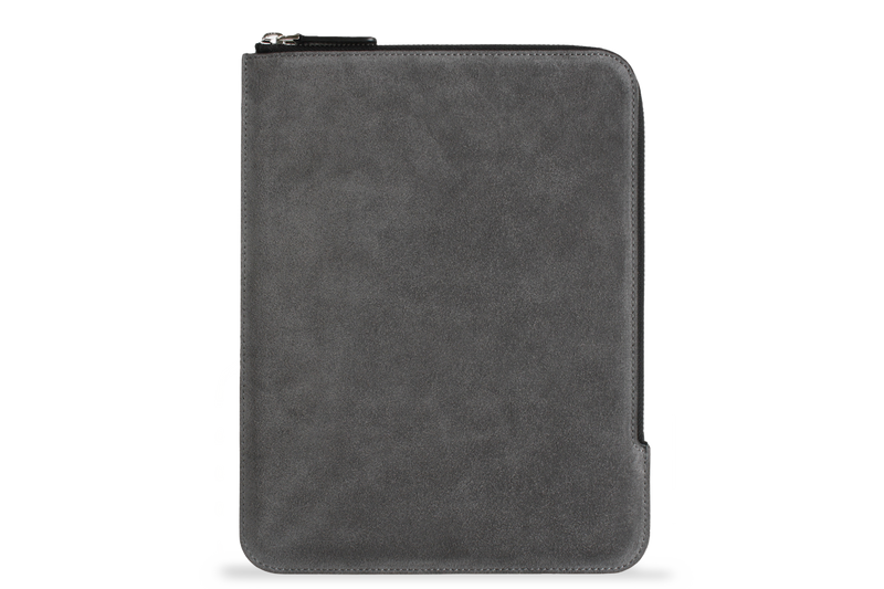 Earth/C 'Zip Folio' Suede Sleeve for iPad  'CONCRETE'