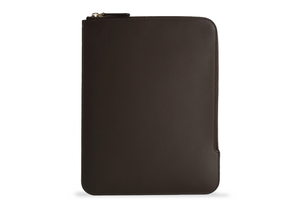 Earth/C 'Zip Folio' Leather Sleeve for iPad 'MOCHA'