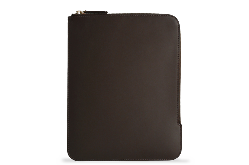 Earth/C 'Zip Folio' Leather Sleeve for iPad 'MOCHA'