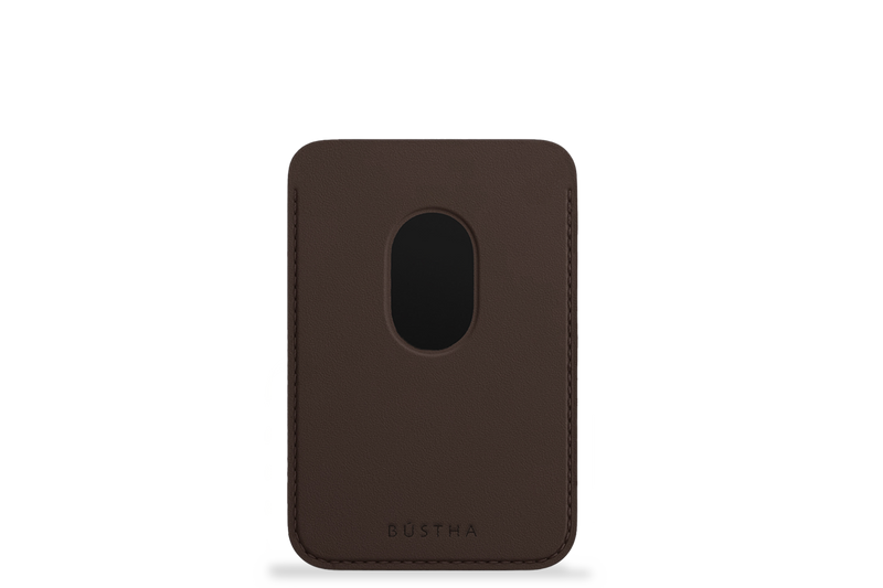 Earth/C MagSafe® Ready- Leather Card Holder 'MOCHA'