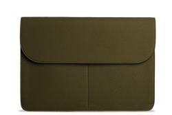 Atelier/C 'FLAP' Leather Hand Bag for MacBook 13 & 14 inch  'OLIVE'