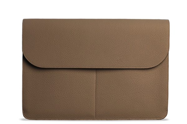 Atelier/C 'FLAP' Leather Hand Bag for MacBook 13 & 14 inch  'CAPPUCCINO'