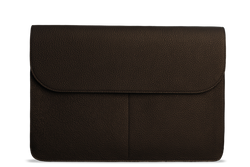 Atelier/C 'FLAP' Leather Hand Bag for MacBook 13 & 14 inch 'NOIR'