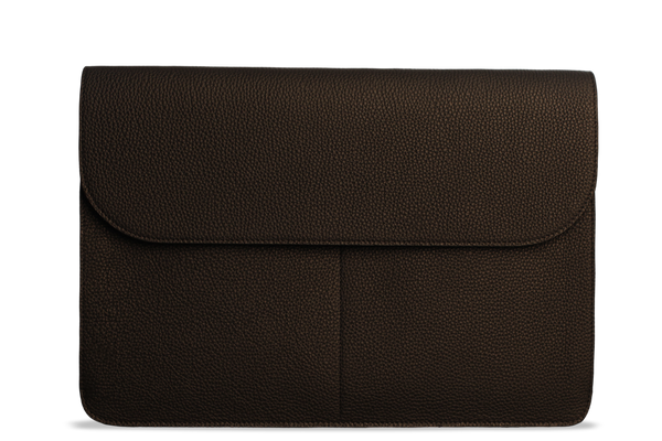 Atelier/C 'FLAP' Leather Hand Bag for MacBook 13 & 14 inch 'NOIR'